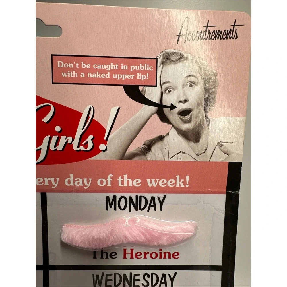 Accoutrements Stick on PINK MUSTACHES FOR GIRLS Costumes Halloween Masquerade